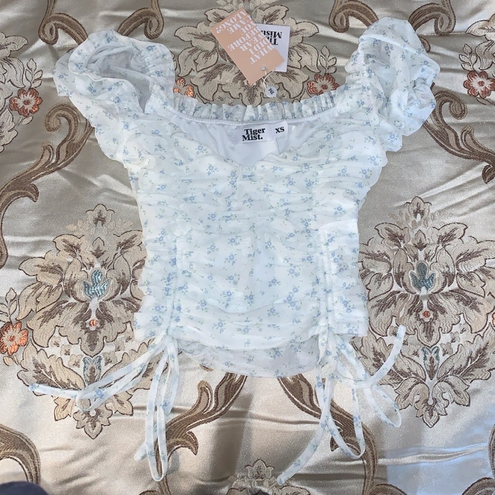 Tiger Mist Floral Princess Top - Picture 3 of 5